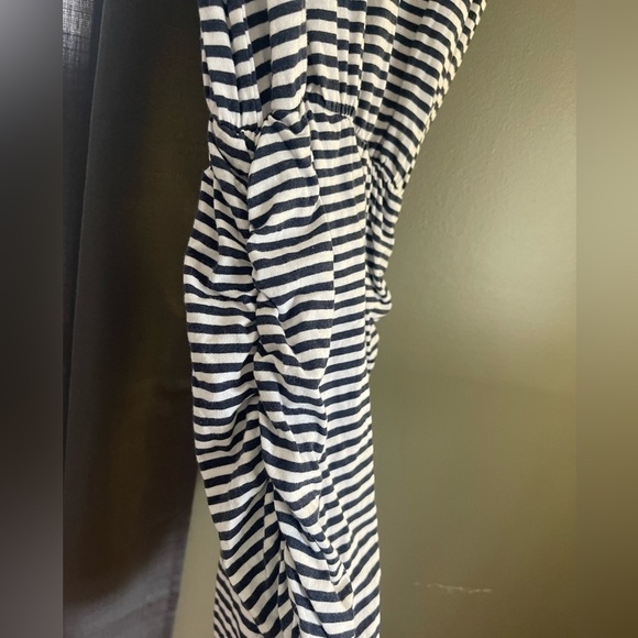 Anthropologie Stateside Organic Cotton Striped Mini Dress in Navy Women's M - Picture 6 of 8